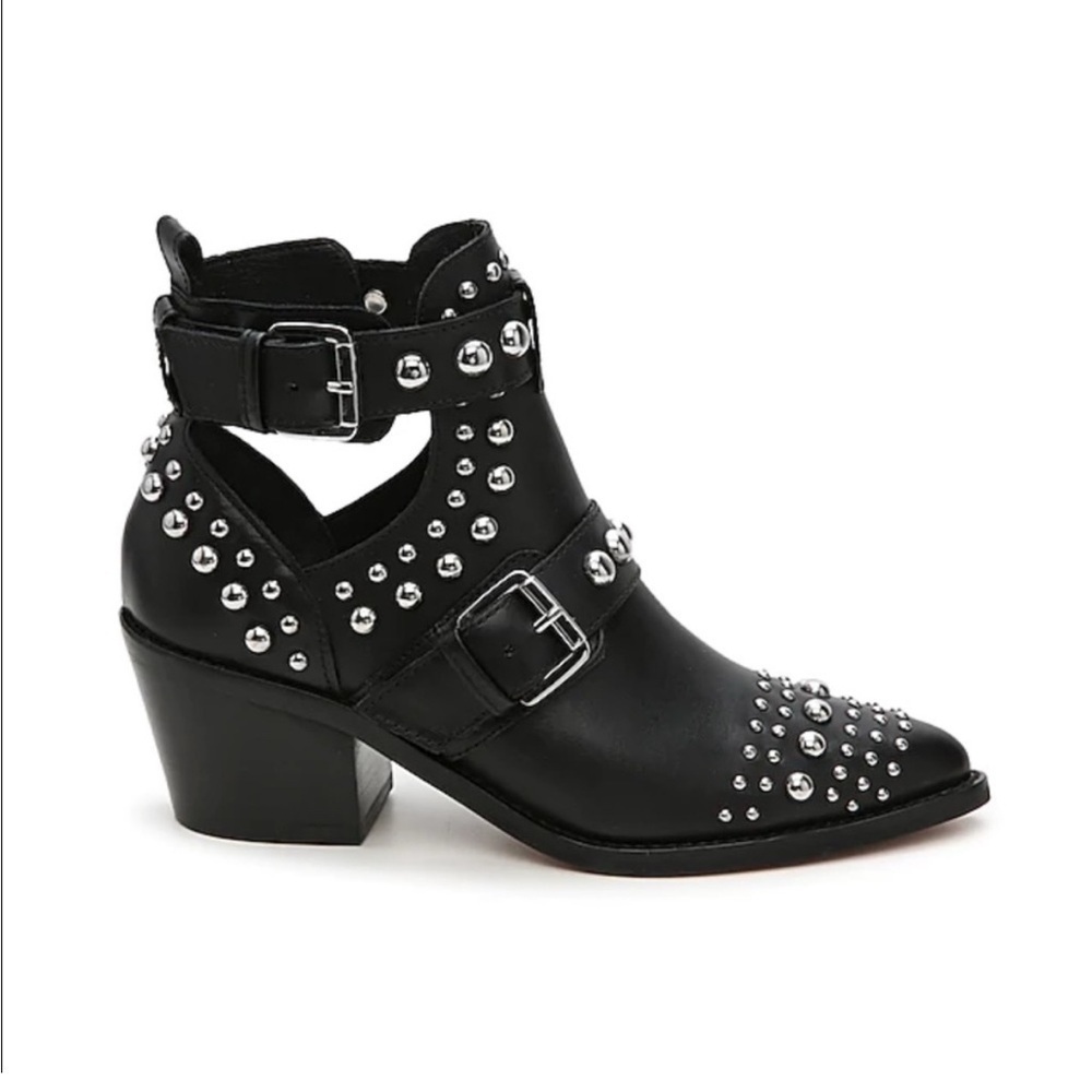 Kurt Geiger women’s Sybil Studded Black Ankle Boots size 36